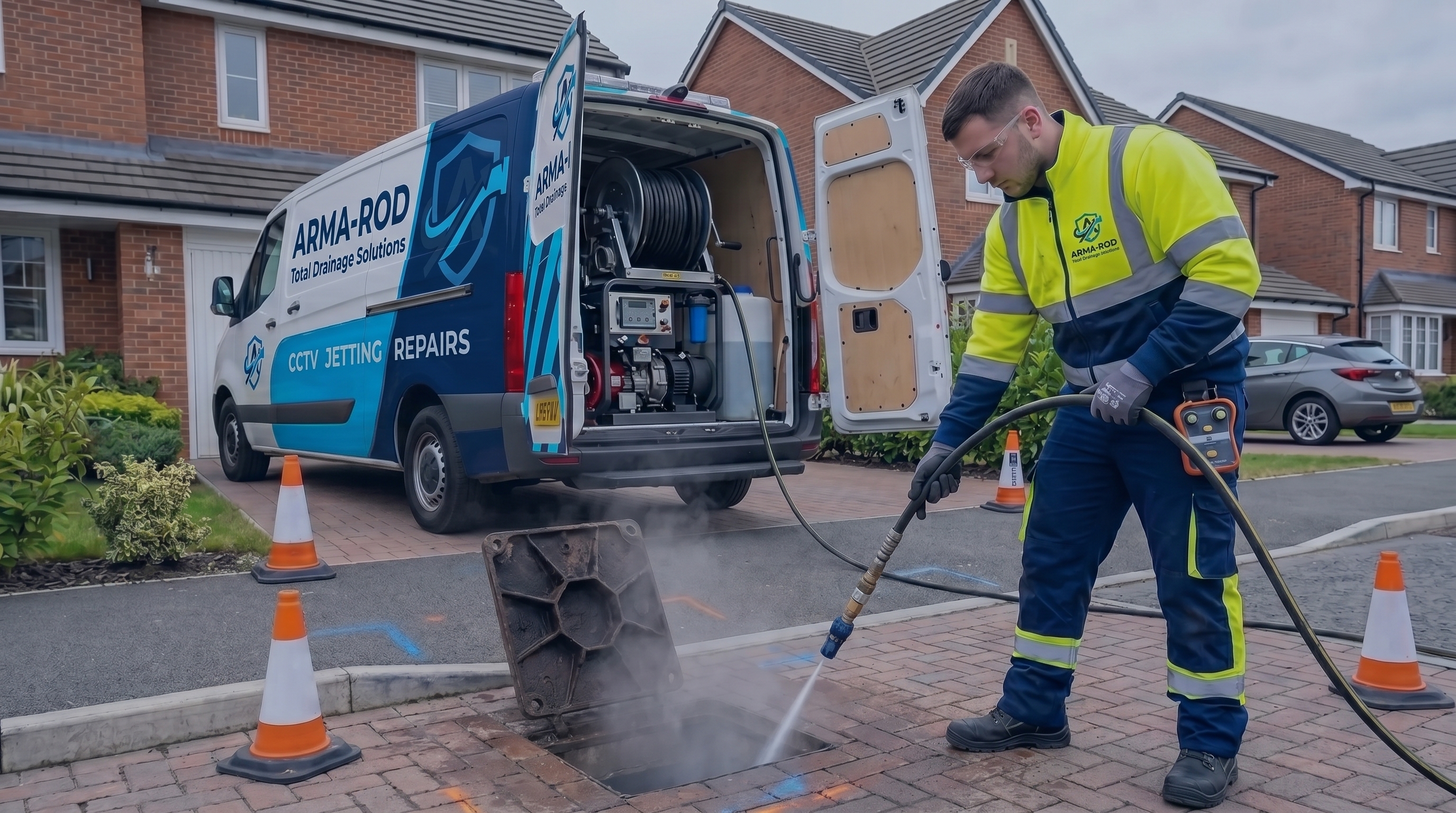 High-pressure water jetting for PPM